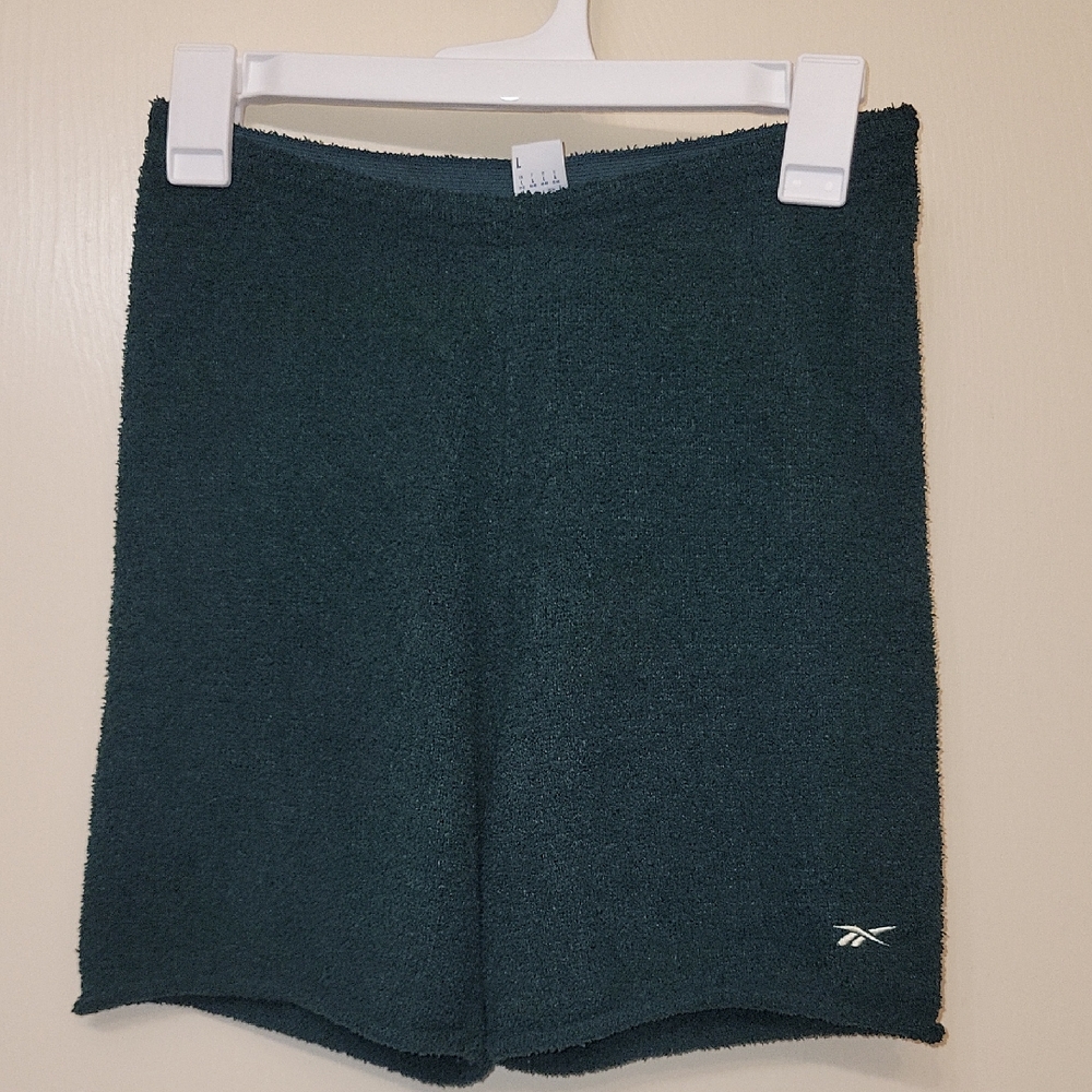 Reebok Women's Dark Green Athletic Teddy Soft Shorts